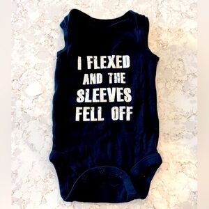 Black Sleeveless Baby Onesie